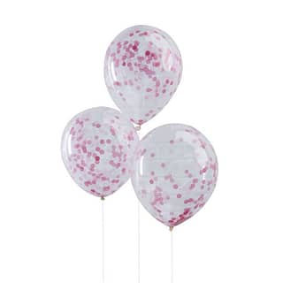 Ballonnen Confetti Roze - 5 stuks