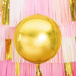 ronde, gouden folieballon