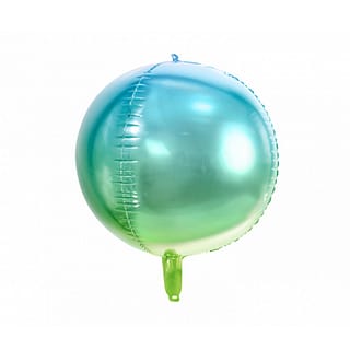 Folieballon Ombre Blauw Groen - 35 centimeter
