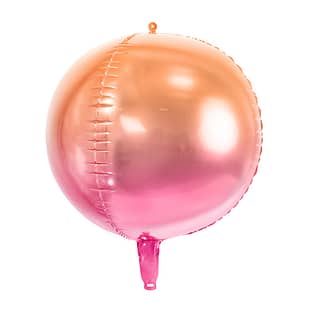 Folieballon Ombre Oranje Roze - 35 Cm