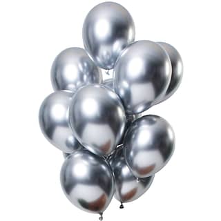 Ballonnen Set 'Mirror Silver' - 12 stuks