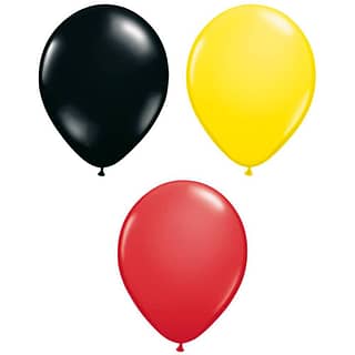 Ballonnen in de kleuren van de Belgische vlag