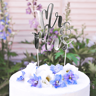 zilveren taart versiering bruiloft