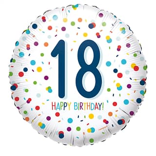 Folieballon 18 ‘Happy Birthday’ Multicolor - 43 cm