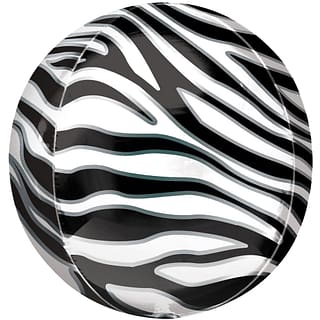 Folieballon Orb Zebra - 38 centimeter