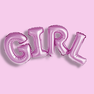 Folieballon GIRL in het roze