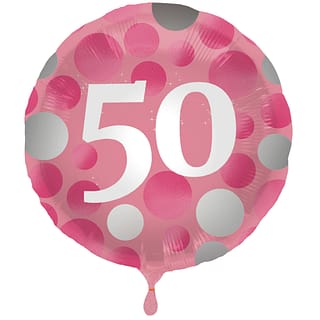 Folieballon 50 ‘Happy Birthday’ Glossy Pink - 45 cm