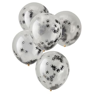 Ballonnen Spinnen Confetti - 5 stuks