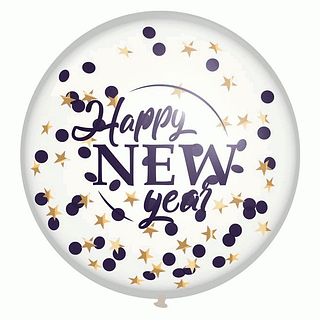 Confettiballon 'Happy New Year' - 60cm