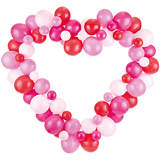 ballonnenboog frame hart rood en roze