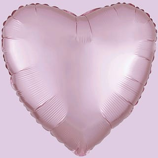 Lichtroze hartvormige folie ballon