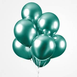 Bundel met groene chrome ballonnen