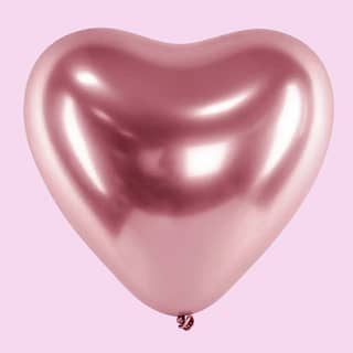 Latex rosé gouden hartvormige ballon