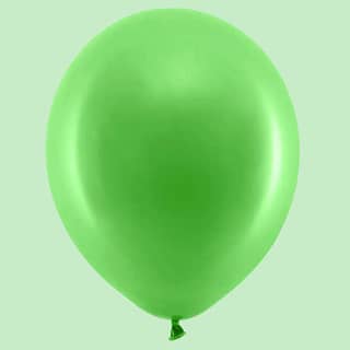 Groene ballon op groene achtergrond
