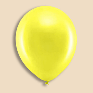 Gele ballon met metallic effect