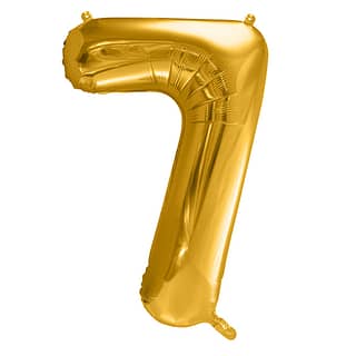 Folieballon cijfer 7 in de kleur goud