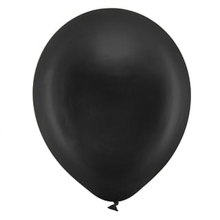 Ballonnen Metallic Zwart (30 cm) - 10 stuks