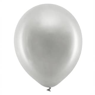 Ballonnen Metallic Zilver (30 cm) - 10 stuks