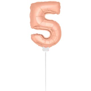Foliecijfer Mini ‘5’ Rosé Goud - 36 Centimeter