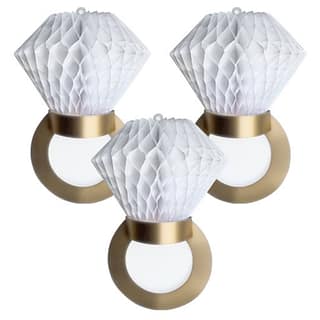Honeycomb ringen in de kleuren wit en goud
