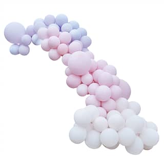 Ballonnenversiering Pastel Paars en Roze XL - 200 stuks