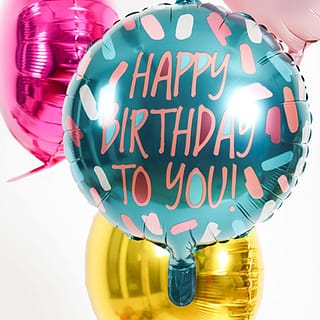 Folieballon Happy Birthday Petrol - 45 cm
