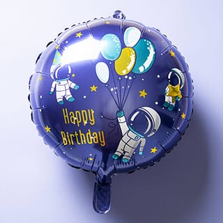 Folieballon Happy Birthday Ruimte - 45 cm