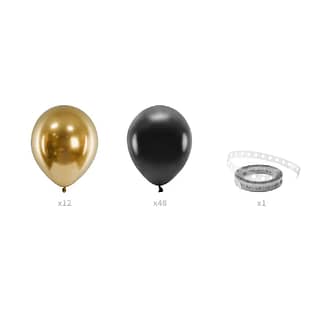 Gouden en zwarte ballon met ballontape