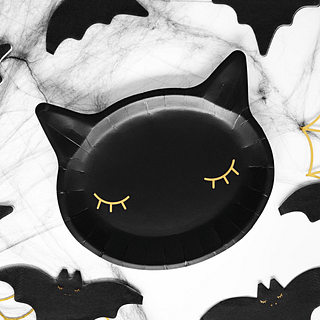bordjes zwarte kat