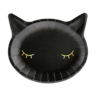bordjes zwarte kat