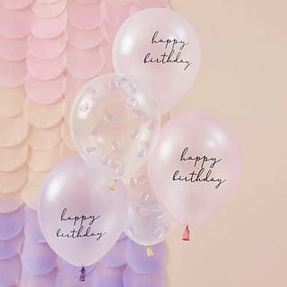 happy birthday ballonnetjes met zeemeermin thema