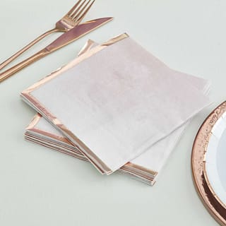roze servetten met aquarel effect