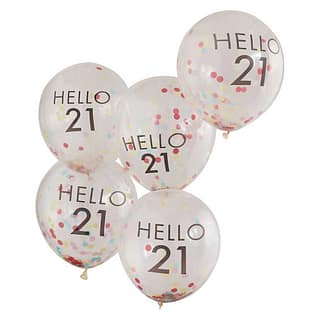 Confetti ballonen met 'Hello 29' erop