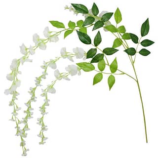 kunst wisteria met witte bloemen