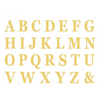 gouden letters a tot en met z en & teken