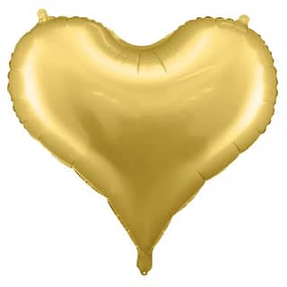 Hartvormige gouden folieballon