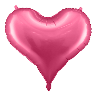 Roze hartvormige folieballon