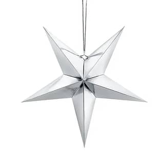 zilverkleurige stervormige hanger