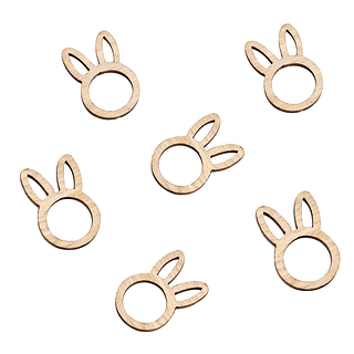 houten confetti in konijnenvorm