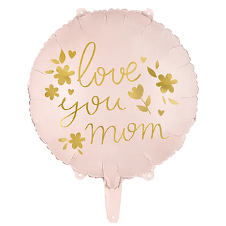 folieballon met de tekst Love you Mom