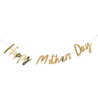 Gouden letterbanner met de tekst happy mothers day