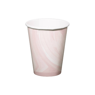 roze marmeren beker van papier 250 milliliter