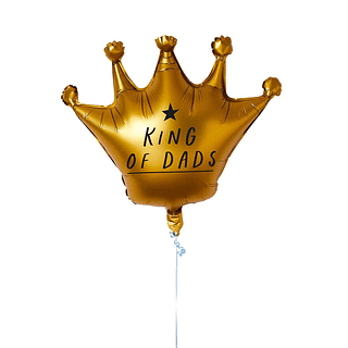 folieballon in de vorm van een kroon met de tekst king of dads