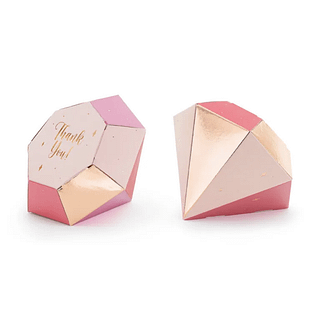Gift box diamant roze met thank you