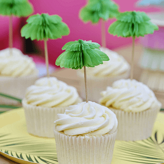 cupcakes met palmboomprikkers