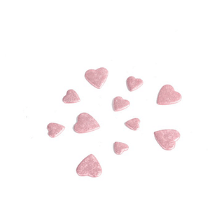 Roze hartjes confetti 3D