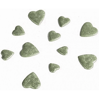Groene hartjes confetti