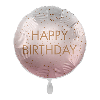 ballon happy birthday rose goud met ombre effect