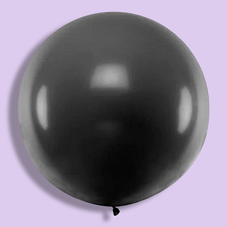 Zwarte, ronde ballon van 100 centimeter