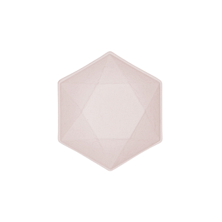 Roze bakje in de vorm van een hexagon